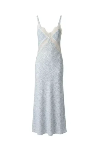 Sunray dress in blue maxi